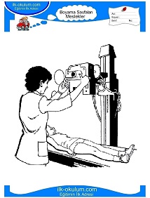 Çocuklar İçin Doktor Boyama Sayfaları 